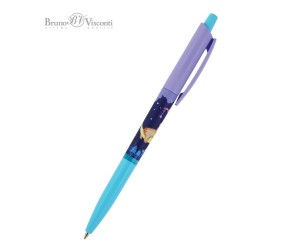 *Lodīšu pildspalva Bruno Visconti HappyClick Lācis, 0,5mm, zila