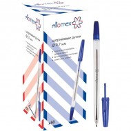 *Lodīšu pildspalva Attomex, 0.7mm, zila