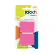 *Indeksi StickN 21107, 38x51mm, 2x50 lapiņas, caurspīdīgi, rozā