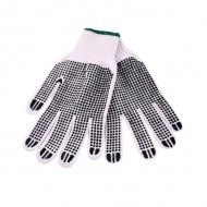 Cimdi kokvilnas, adīti, ar divpusēju PVC pretslīdes punktējumu