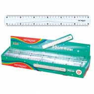Lineāls Keyroad ar turētāju 30cm, curspīdīgs