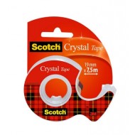 3M Scotch Crystal caurspīdīga līmlente 19 mm x 7,5 ar turētāju