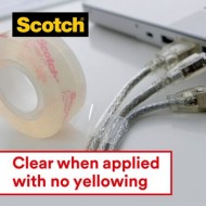 3M Scotch Crystal caurspīdīga līmlente 19 mm x 7,5 ar turētāju