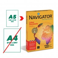 Papīrs NAVIGATOR COLOUR DOCUMENTS A5 120g/m2, 250 loksnes/iepakojumā