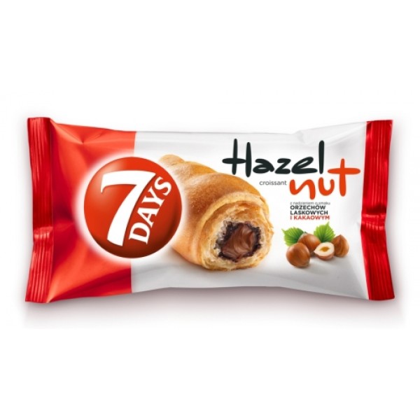 7DAYS kruasāns ar lazdu riekstu krēma pildījumu 60g