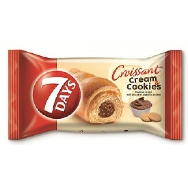 7DAYS kruasāns ar lazdu riekstu krēmu un cepumu pildījumu 60g