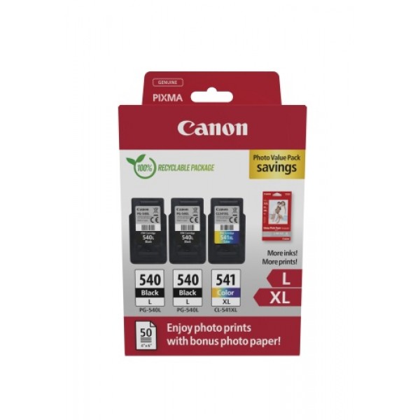 Canon PG-540L/CL-541XL (5224B015) Photo value pack Ink Cartridge Multipack, BK/CMY