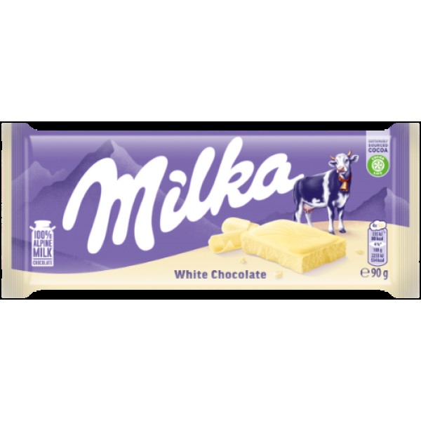 MILKA Baltā šokolāde 90 g