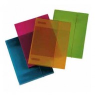 *Mape ar gumiju A4/30mm puscaurspīdīgi sarkana