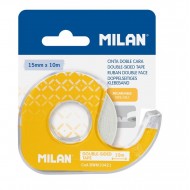 Abpusēja līmlente 15mmx10m, turētājā Milan