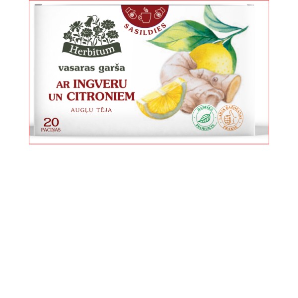 Augļu tēja HERBITUM ar Ingveru un citroniem, 2gx20gab