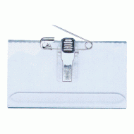 *Identifikācijas kartes turētājs ar klipsi un piespraudi COMBI 54x90mm, 1 gab, caurspīdīgs