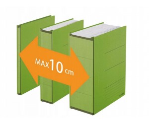 Mape-ātršuvējs PLUS ZeroMax ar paplašinājumu A4, zaļa