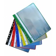 *Mape-ātršuvējs College A4, ar perforāciju un 10 kabatām dzeltena