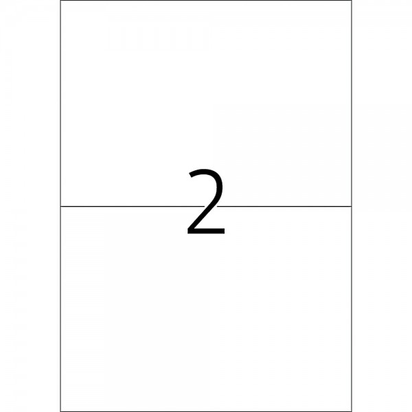 Pašlīmējošas uzlīmes College 210x148mm, 2 gab/loksnē, 100 lapas, baltas