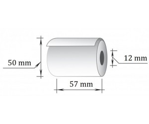 Termopapīra kases lente 57x45mm, 30m