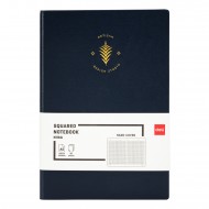 *Rūtiņu piezīmju klade Deli N116G A5, 96 lapas, cietos vākos, zila