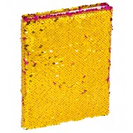 *Klade cietos vākos SEQUIN A5(96) zelta/rozā