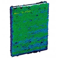 *Klade cietos vākos SEQUIN A5(96) zaļa/melna