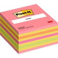 **Līmlapiņu kubs POST-IT 450l, 76x76mm, neona rozā