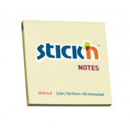 Līmlapiņas StickN 21007, 76x76mm, 100 lapiņas, dzeltenas