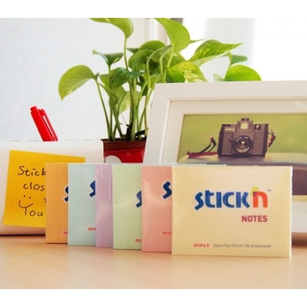 Līmlapiņas StickN 21008, 76x102mm, 100 lapiņas, dzeltenas