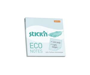Līmlapiņas StickN 21747 Eco 76x76mm, 100 lapiņas, zilas