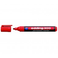 Permanentais marķieris Edding E300, 1.5-3mm, konisks, sarkans