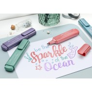 Teksta marķieris Faber-Castell TL46 Metallic 1-5mm, nošķelts, Precious Green