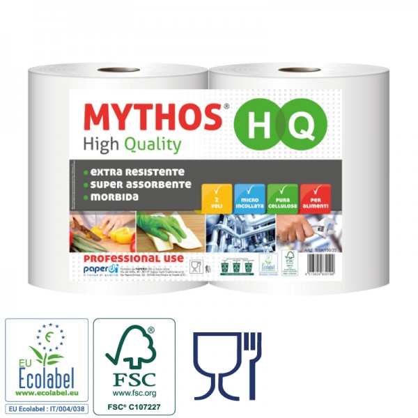 Industriālais papīrs, baltā, celulose, 2-slāņi, d26cm, 480 loksnes, 25x28cm, 134m