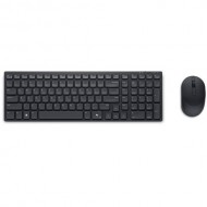 Dell Compact KM555 Silent Wireless Keyboard and Mouse, RF Wireless + Bluetooth, LT, Black