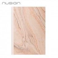 Punktu-līniju piezīmju klade Deli Nusign Natural Fluids A5, 80 lapas, PU vāki, marmora roz