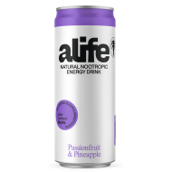 ALIFE Gāzēts dabīgs enerģijas dzēriens ar pasifloru un ananāsu garšu 0.33l can (DEP)
