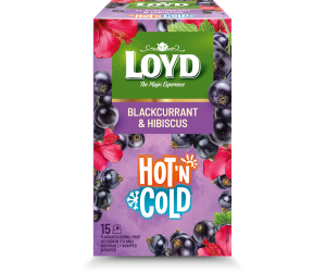 Augļu tējas dzēriens LOYD HOT&COLD upeņu un hibiska garša, 15x2g