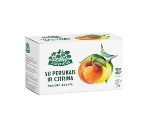 Augļu tēja ŽOLYNĒLIS ar persikiem un citronu, 50 g (2,5 g × 20 gab.)