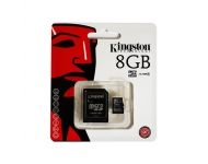 Kingston MicroSDHC 8GB Class 4, SD Adapter
