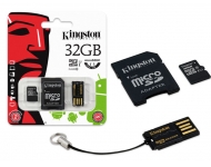 Kingston MicroSDHC 32GB Class 10 +SD Adapter + Card reader