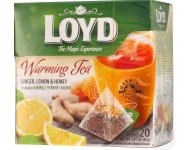  Zāļu tēja LOYD PYRAMIDS Warming ar citrona garšu, 20 maisiņi