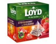  Фруктовый чай LOYD PYRAMIDS Клубника и рабарбар, 20 пакетиков
