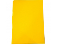 Пластиковая папка-уголок A4 матовая 120мкм желтая